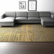 5' X 7' Green Geometric Power Loom Area Rug