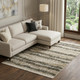 10' X 13' Beige Ivory Charcoal Brown Tan And Grey Abstract Power Loom Stain Resistant Area Rug With Fringe