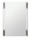 43" White Steel Framed Accent Mirror