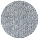 6' Slate Blue And Ivory Abstract Hand Woven Round Rug