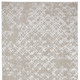 8' X 10' Tan Silver And Gray Quatrefoil Area Rug