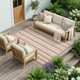 8' X 11' Red and Ivory Striped Hand Woven Area Rug