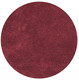 6' Round  Polyester Red Area Rug