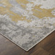 12' X 15' Ivory Gray And Gold Abstract Area Rug