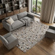 10' X 13' Gray Ivory And Brown Geometric Hand Woven Area Rug