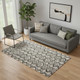 5' X 8' Black Taupe And Gray Wool Geometric Hand Tufted Area Rug