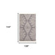 9' X 12' Gray Ivory And Blue Wool Geometric Dhurrie Flatweave Handmade Area Rug With Fringe