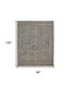 8' X 10' Gray Taupe And Silver Wool Floral Tufted Handmade Distressed Area Rug