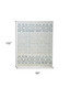 5' X 8' Ivory and Blue Geometric Hand Knotted Area Rug