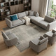 10' X 13' Gray And Ivory Abstract Stain Resistant Area Rug