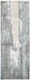 8' Gray Ivory And Blue Abstract Runner Rug