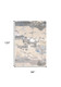 8' X 10' Gray Ivory And Blue Abstract Area Rug