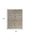 5' X 8' Ivory Gray And Taupe Wool Floral Hand Knotted Stain Resistant Area Rug