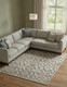 12' X 15' Ivory Gray And Taupe Wool Floral Hand Knotted Stain Resistant Area Rug