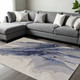 10' X 13' Blue Gray And Ivory Abstract Area Rug