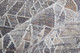 5' X 8' Blue Gray And Orange Abstract Distressed Area Rug