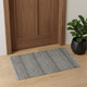 2' X 3' Silver And Brown Wool Striped Hand Knotted Area Rug