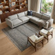 12' X 15' Gray Ivory And Brown Wool Striped Shag Hand Knotted Area Rug