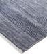 10' X 13' Blue And Gray Wool Striped Hand Knotted Area Rug