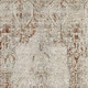 10' Tan and Ivory Floral Power Loom Distressed Non Skid Runner Rug