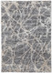 10' X 14' Gray And Ivory Abstract Power Loom Stain Resistant Area Rug