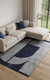 12' X 15' Blue And Silver Wool Geometric Tufted Handmade Area Rug