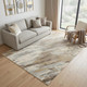 5' X 8' Brown and Ivory Abstract Non Skid Area Rug