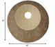 14" X 14" X 2" Brown Round Ribbed  Wall Plaque