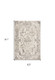 5' X 8' Gray And Tan Floral Distressed Area Rug