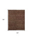5' X 8' Orange Red And Brown Wool Abstract Hand Woven Distressed Area Rug