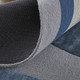 8' X 10' Blue Ivory And Gray Wool Striped Tufted Handmade Area Rug