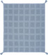 50" X 60" Blue Woven Cotton Throw Blanket with Tassels