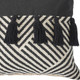 20" X 20" Black And White 100% Cotton Chevron Zippered Pillow