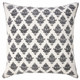 20" X 20" White And Black 100% Cotton Geometric Zippered Pillow