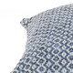 18" X 18" Navy And White 100% Cotton Geometric Zippered Pillow