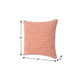 20" X 20" Orange And White 100% Cotton Geometric Zippered Pillow