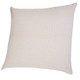 20" X 20" Beige And White 100% Cotton Striped Zippered Pillow