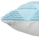 20" X 20" Bright Blue And Off-White 100% Cotton Geometric Zippered Pillow