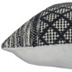 20" X 20" Gray And Black 100% Cotton Geometric Zippered Pillow