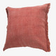 20" Dusty Rose Cotton Throw Pillow with Fringe