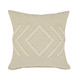 20" X 20" Birch And White 100% Cotton Geometric Zippered Pillow