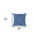 26" X 26" Cobalt Blue 100% Cotton Zippered Pillow