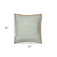 20" Beige and Green Throw Pillow