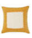20" X 20" Golden Glow And Cream 100% Cotton Zippered Pillow