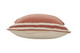 20" X 20" Cinnamon And White 100% Cotton Striped Zippered Pillow