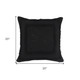 20" X 20" Black 100% Cotton Geometric Zippered Pillow