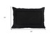 16" X 24" Black 100% Cotton Geometric Zippered Pillow
