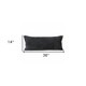 14" X 36" Black Cotton Throw Pillow