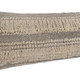 14" X 36" Gray And Ivory 100% Cotton Chevron Zippered Pillow