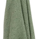 50" X 60" Green Cotton Woven Geometric Throw Blanket with Fringe